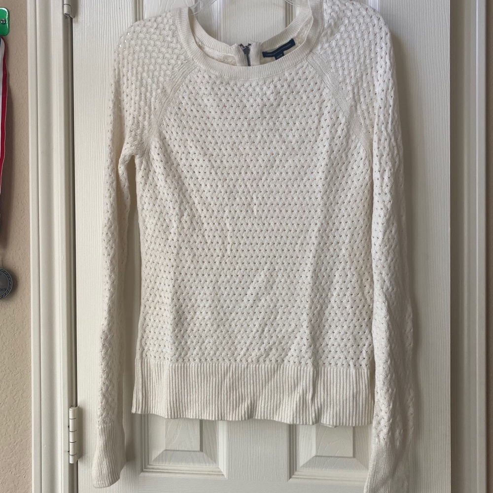 American eagle white knit sweater